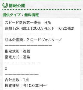 2017年1月14日　サイト複勝